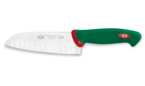 Coltello santoku olivato sanelli cm 16